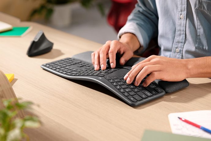 Logitech’s new wavy ergonomic keyboard was designed to be like a spa-day for your hands