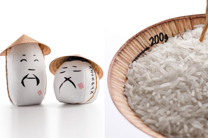 This reinvented sustainable packaging design pays homage to the rice farmers