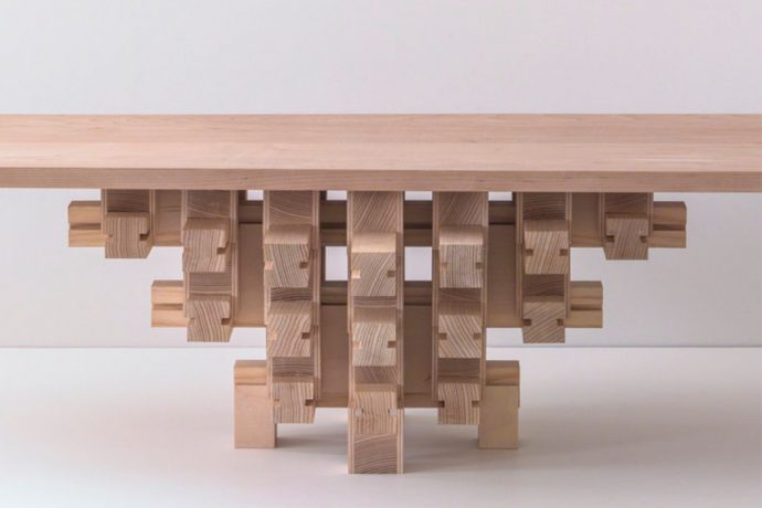 This no-screws Dougong Table assembles like Lego and looks like art