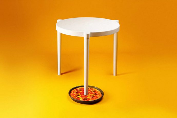 IKEA x Pizza Hut create a special pizza for the real pizza saver tables!