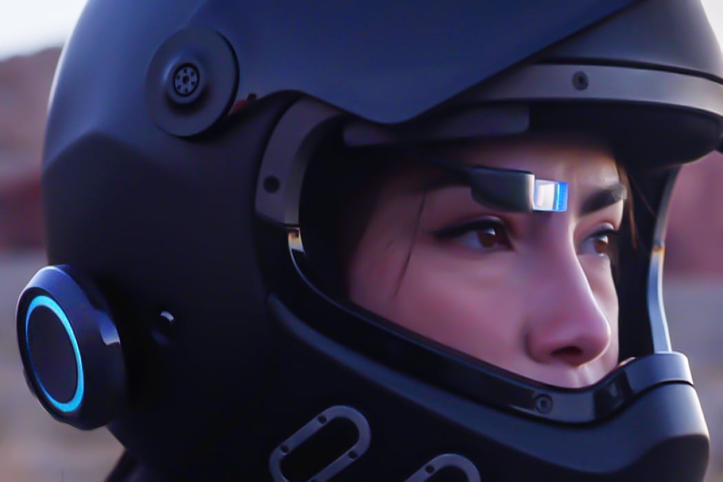 This HUD instantly upgrades your existing helmet with a holographic GPS