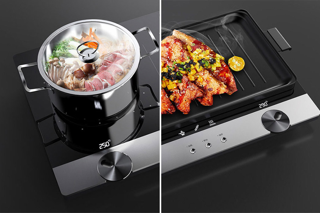 You can now barbeque on the cooktop of this multifunctional induction  plate! - Yanko Design