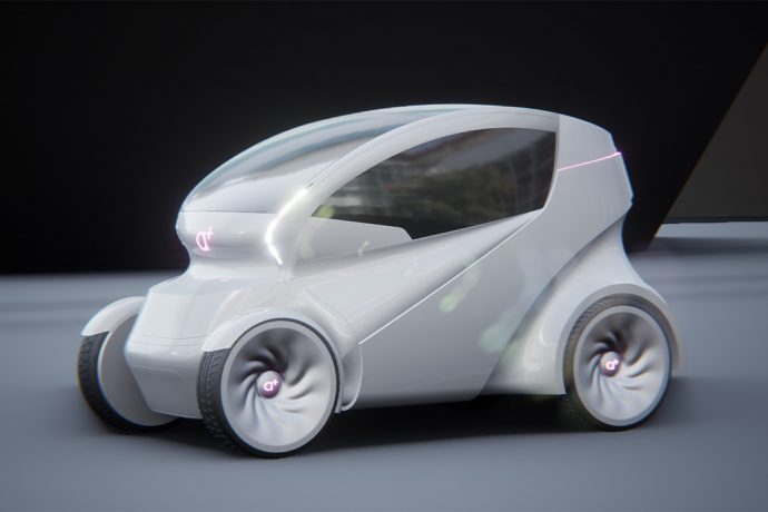 This conceptual electric car’s roof lets you display music beats through lights!