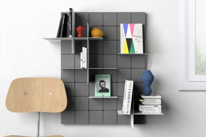 This playful no-screw-no-glue shelf uses modular interlocking pieces and your imagination!