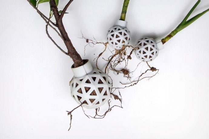 This 3D-printed protector lets you shift your plants between nurseries without damaging the roots