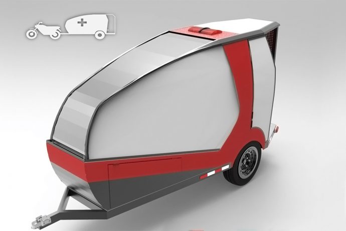 This ambulance bike solves two problems faced by the emergency vans