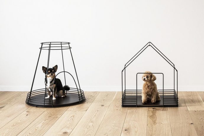 This geometric pet house will ease your separation anxiety