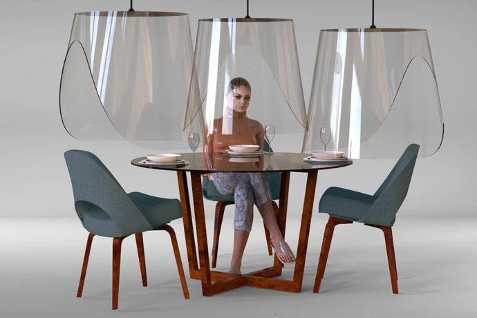 Suspended body visors that will keep you social and socially distant