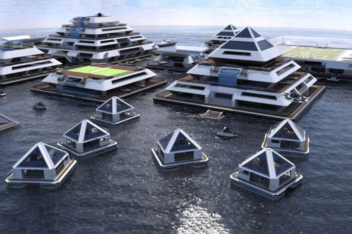 These pyramid-shaped Yacht communities are a millionaire’s social-distancing paradise