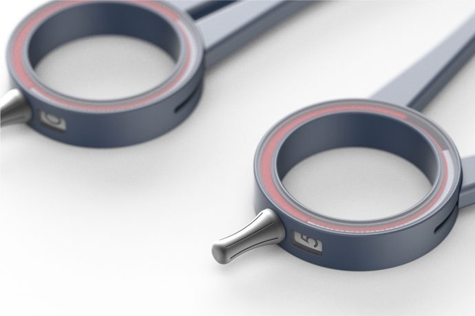This compass-protractor stationery redesign reduces eye and hand strain while measuring