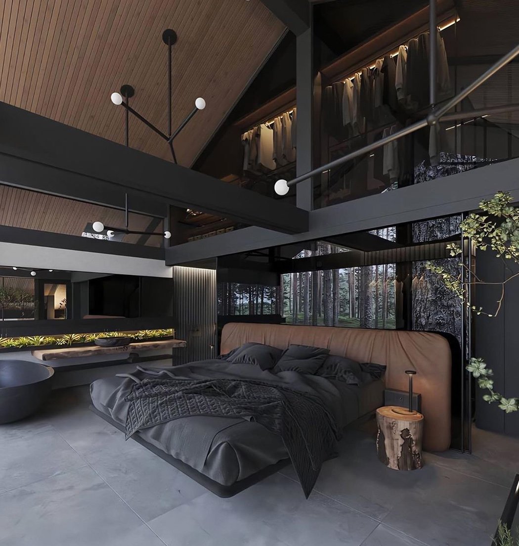 View Modern Black Bedroom Designs
 PNG