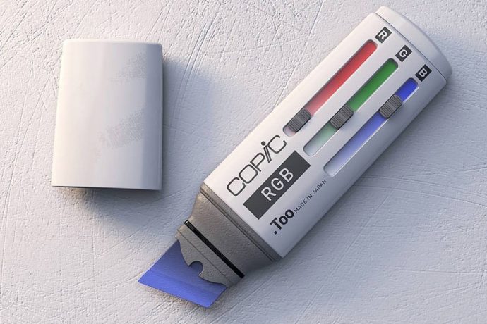 Copic Marker gets reinvented with a RGB slider to create a marker worthy of the future!