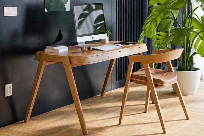 This desk design’s attention to detail makes it perfect for organization addicts!