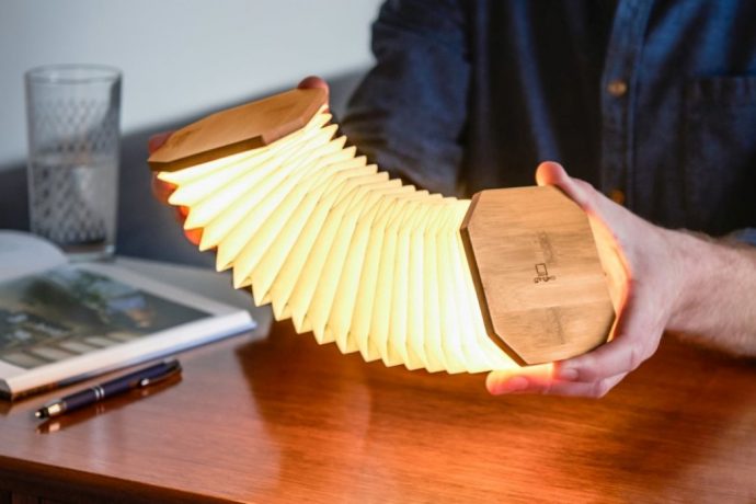 This beautiful accordion-inspired ambient light transforms into whatever shape you want!