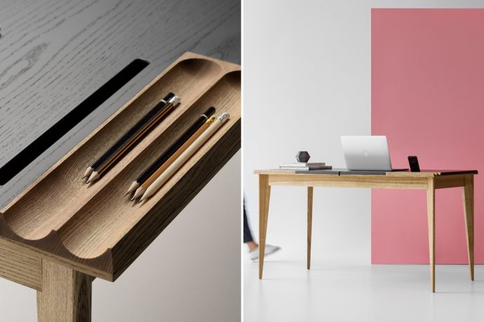 This desk design’s attention to detail makes it perfect for organization addicts!