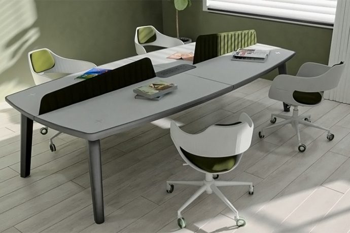 This flexible workspace was designed to function for introverts and extroverts alike!