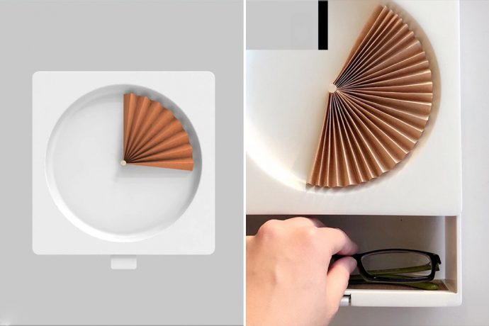 This Muji-inspired paper fan clock tells time without any numbers!