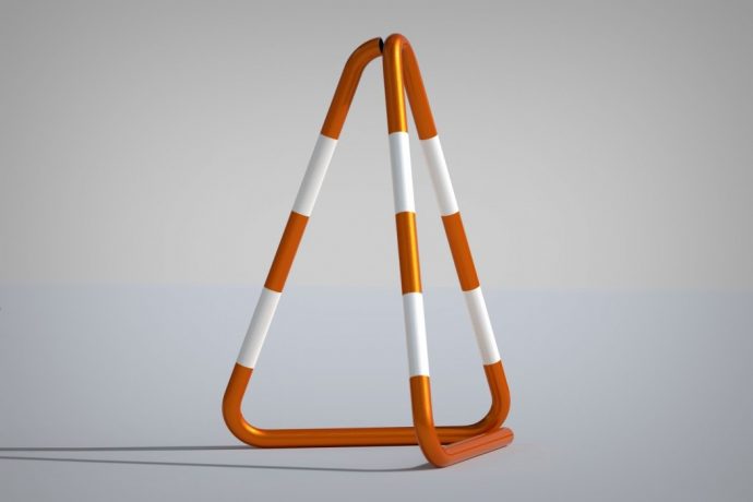 This redesigned traffic cone is minimal, visible, durable, and stackable!