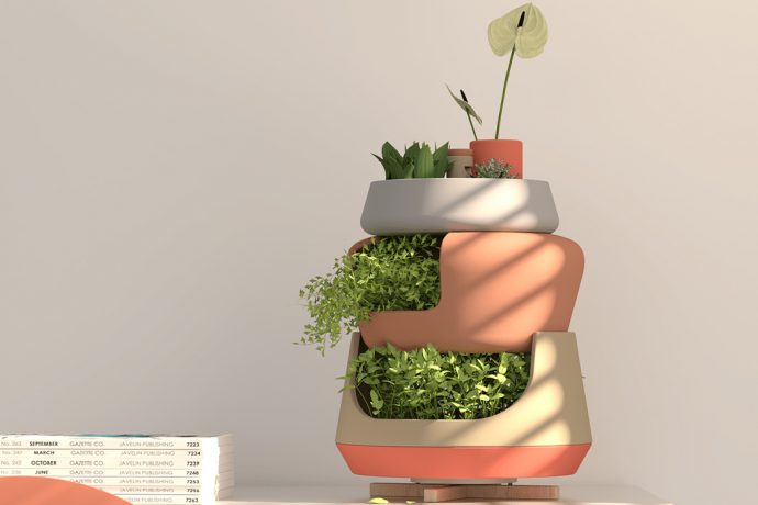 This stackable planter keeps your window clutter free and your plants healthy!