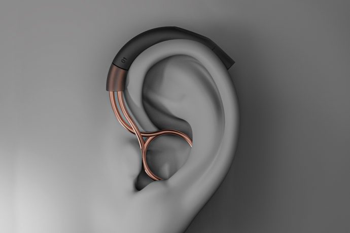 A smart hearing aid designed with modern aesthetics to empower you!