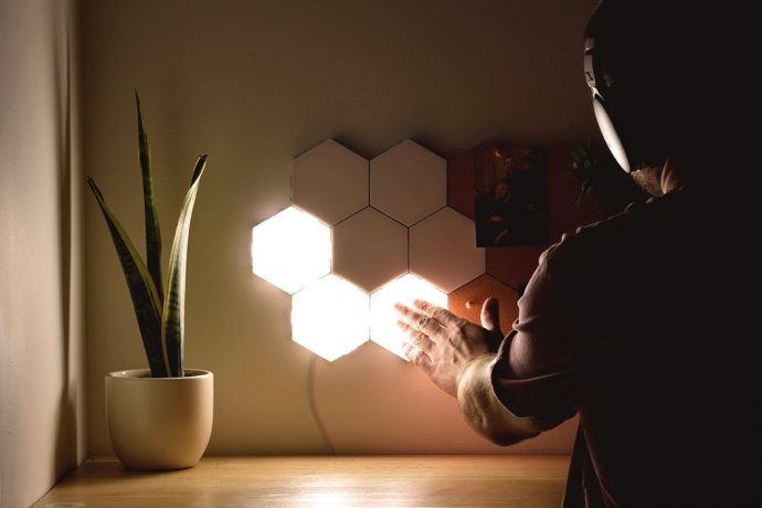 These modular and touch-enabled magnetic lights lets you easily customize your modern home interior!