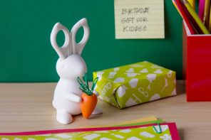 This bunny-shaped scissor and paper-clip holder is ‘hoppy’ to help!