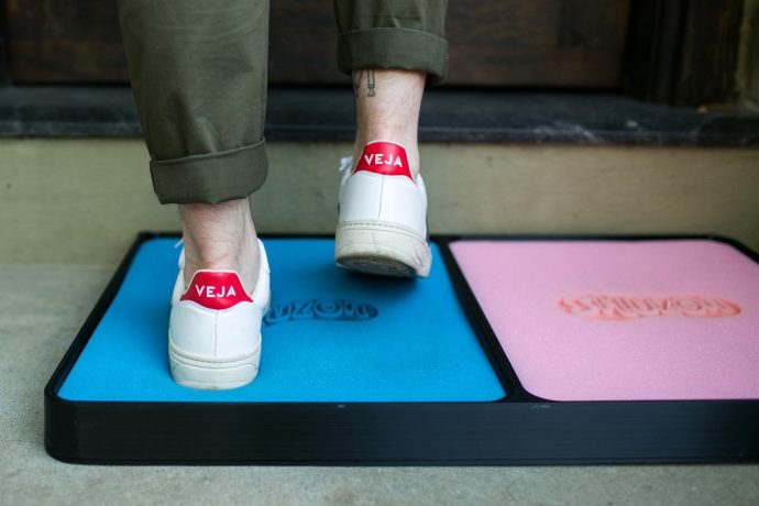 This shoe-sanitizing doormat is a great example of a good/bad idea