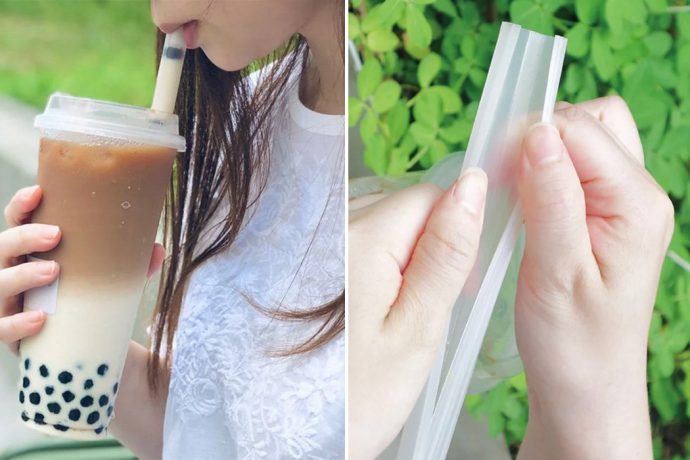 Bubble tea lovers finally get a reusable straw that opens up for easy cleaning!