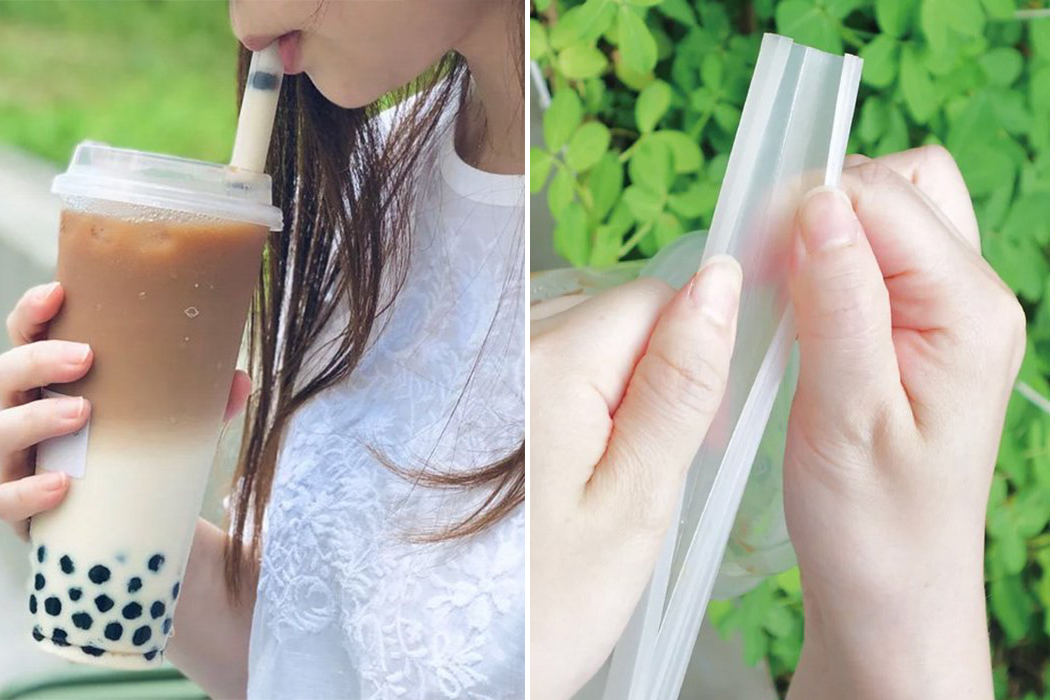 Bubble tea lovers finally get a reusable straw that opens up for