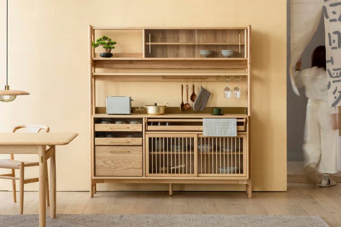 This kitchen cupboard’s detailed design will please Marie Kondo and Bobby Berk!