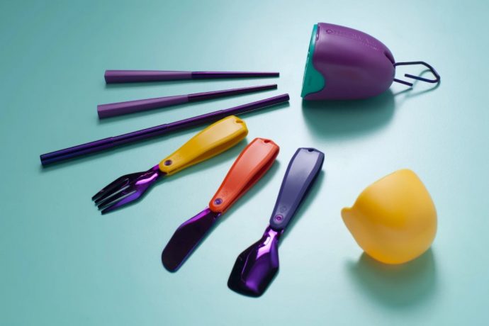 Pharrell Williams co-designed a gorgeous looking cutlery set made from recycled CDs