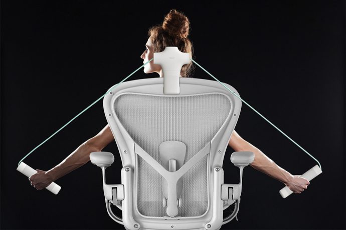This magnetic exercise equipment clips to your chair to help relieve pain when working from home!
