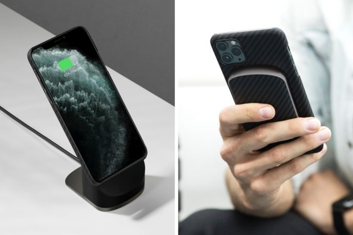 This futuristic wireless charger doubles as a magnetic power bank
