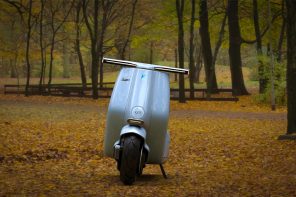Vespa’s conceptual electric scooter combines its WWII history with modern design