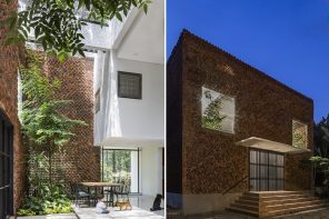 This hole-some house design reduces indoor pollution and breathes using upcycled punctured bricks!
