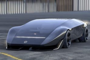 The Lancia Stratos Zero makes a conceptual comeback with its iconic wedge-shaped design