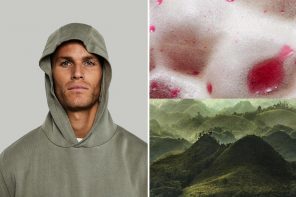 Vollebak’s 100% biodegradable plant+pomegranate hoodie can be composted in your backyard!