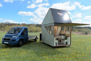 Watch this camper expand into a two story tiny house powered by solar panels!
