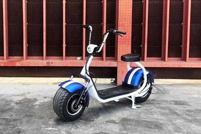 This small electric scooter is powerful enough to ride on any terrain!