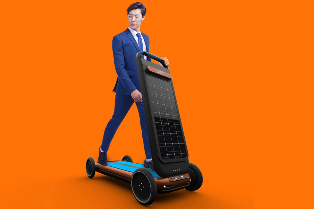 Parpadeo Catastrófico Creyente Solar-powered autonomous personal mobility scooter doubles as treadmill to  help you stay fit! - Yanko Design