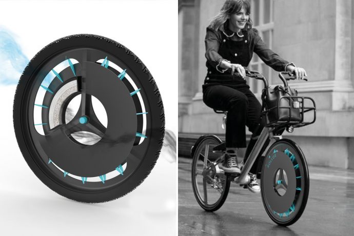 This air pollution sucking bike wheel is the solution needed to provide clean breathing air!