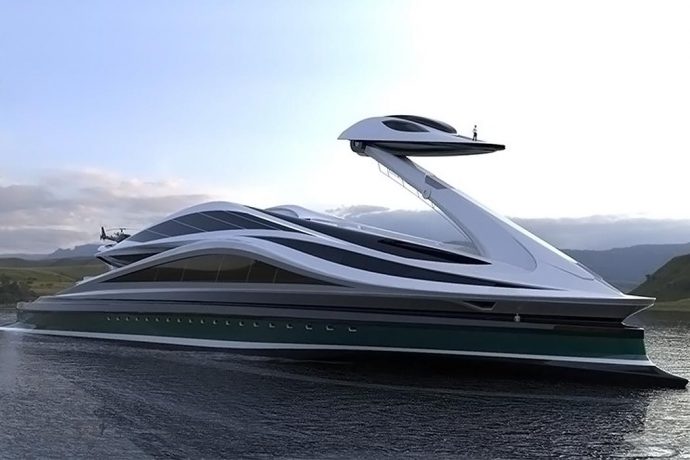 This conceptual swan-shaped yacht will cost $500,000,000 to make!