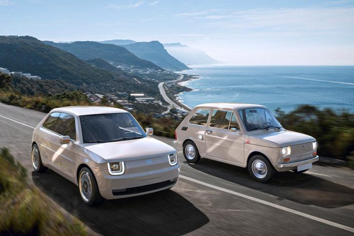 The Fiat 126 reimagined as an all-electric vehicle evokes nostalgia through its modern design!