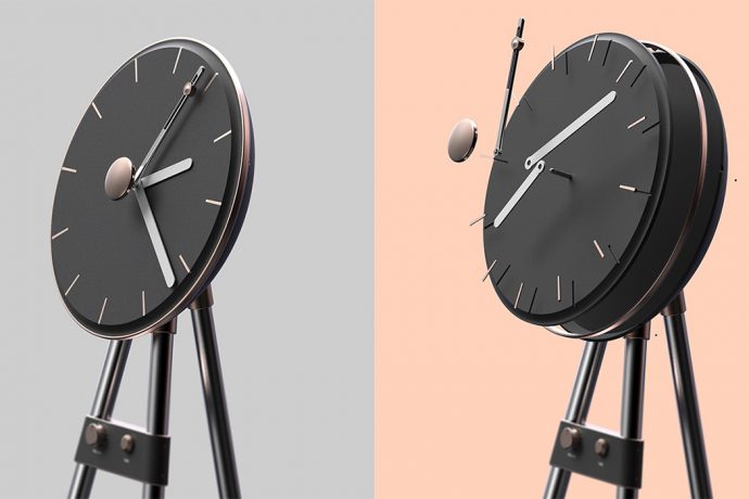 A turntable that doubles as an analog clock is a space-saving way to evoke nostalgia!