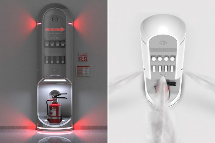This emergency safety system is like an air hostess that helps you evacuate during a fire!