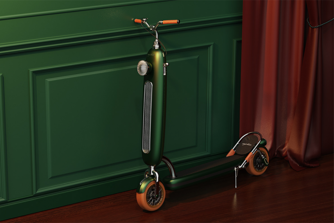This Porsche clover green e-scooter is the retro style statement you need to end 2020 with a bang!