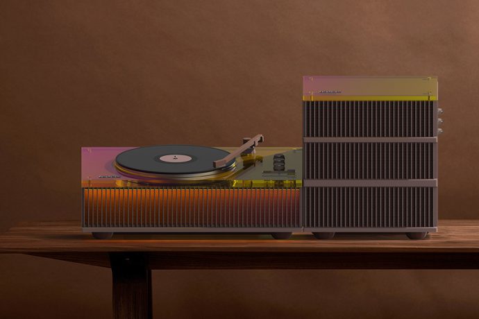 This architecture-inspired turntable puts a modern spin on the retro-aesthetic