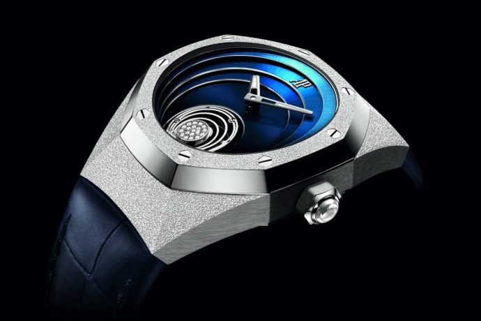 With its alluring concentric-circle design, this wristwatch was made to look hypnotic!