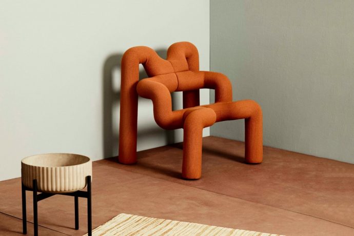 This eccentric looking armchair interprets furniture as a postmodern art-piece!