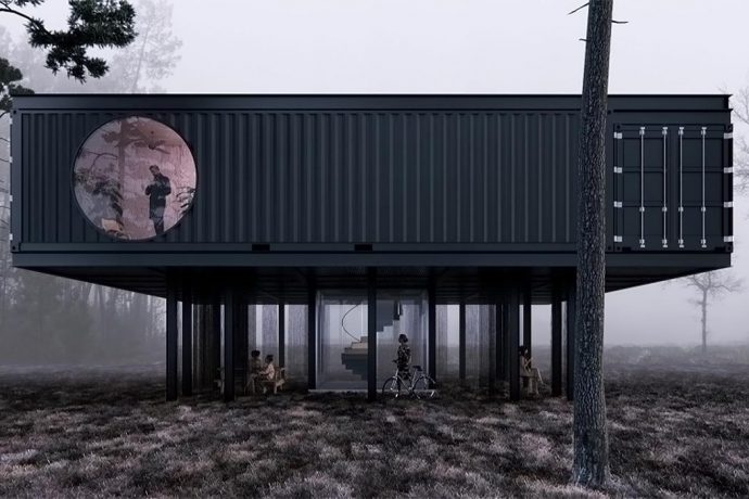 These repurposed shipping container offices are designed to be economic and eco-friendly!